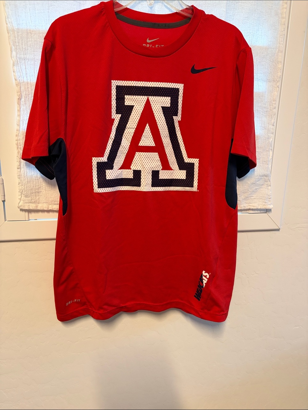 Nike Red Arizona 'A' Wild Cats Logo Athletic jersey with Navy Accents